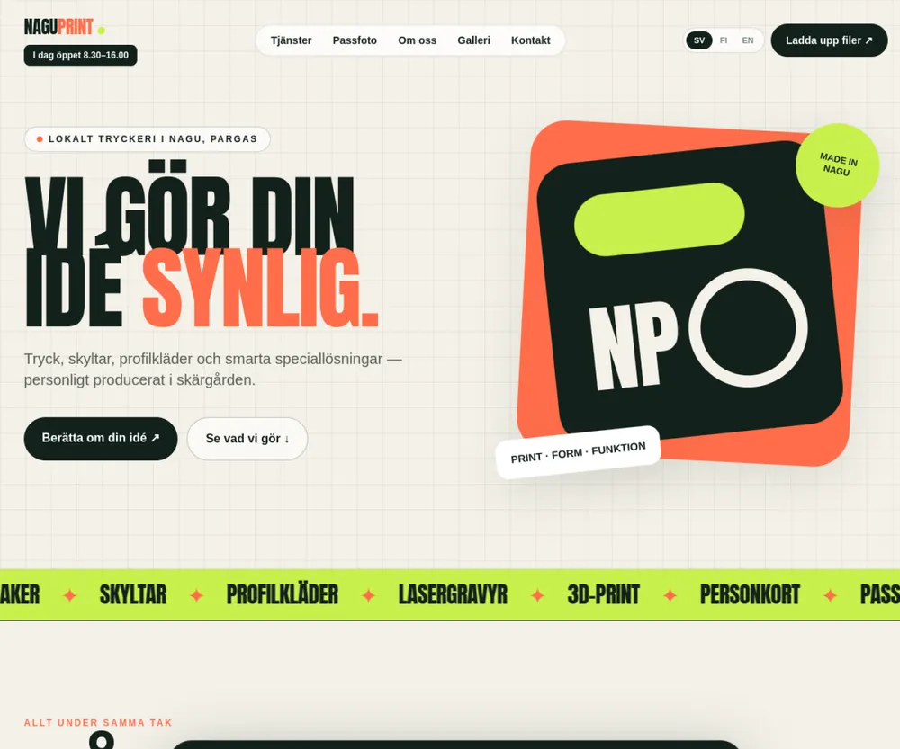 Naguprint – webbplats av Naguprint